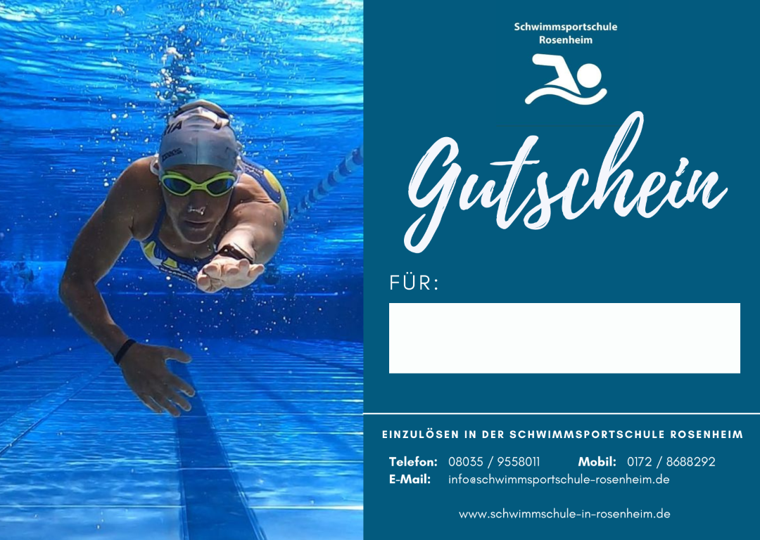 Gutschein für Schwimmkurse oder Einzeltrainings